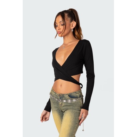 Value Edition Layla Wrap Crop Top In Stock