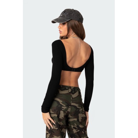 Value Edition Sydney Ribbed Open Back Crop Top Latest Edition