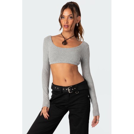 Value Edition Sydney Ribbed Open Back Crop Top On Hand Now