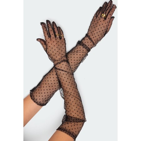 Value Edition Polka Dot Sheer Mesh Gloves Just In