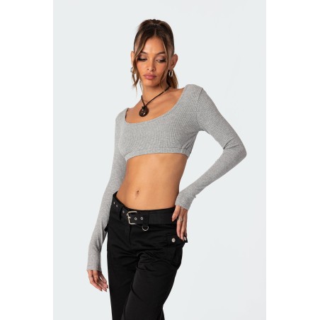 Value Edition Sydney Ribbed Open Back Crop Top On Hand Now