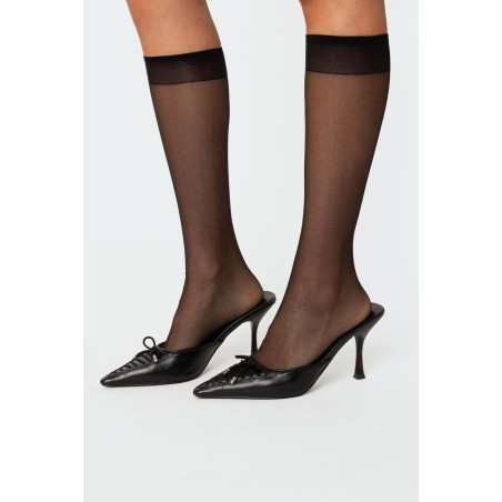 Value Edition Sheer Mesh Knee High Socks Immediate Availability