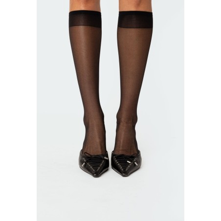 Value Edition Sheer Mesh Knee High Socks Immediate Availability