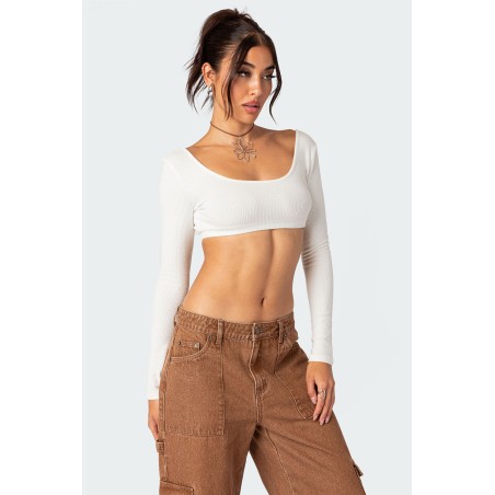 Value Edition Sydney Ribbed Open Back Crop Top Limited Stock