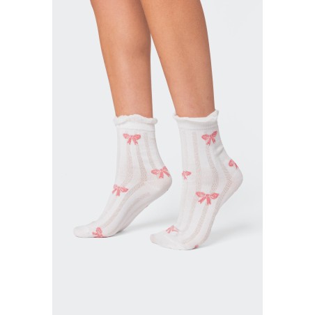 Value Edition Bow Printed Socks Immediate Availability