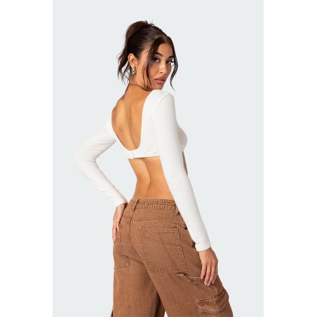 Value Edition Sydney Ribbed Open Back Crop Top Limited Stock