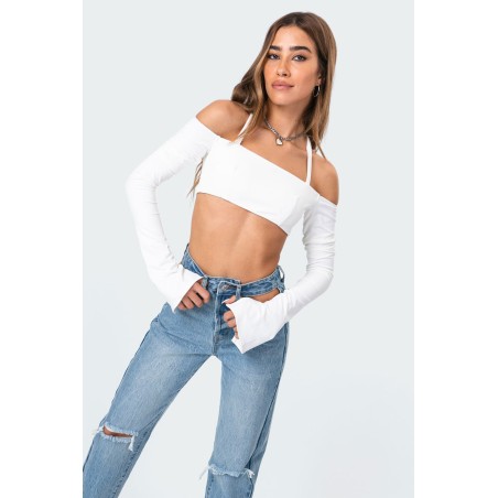 Value Edition Aliyah Off Shoulder Crop Top Immediate Availability