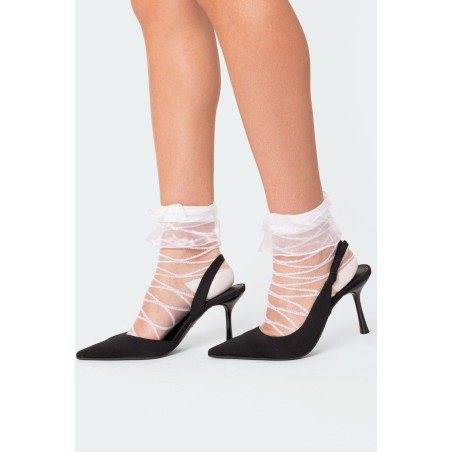 Value Edition Ruffle Sheer Mesh Socks New Stock