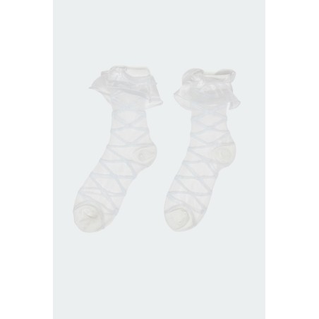 Value Edition Ruffle Sheer Mesh Socks New Stock