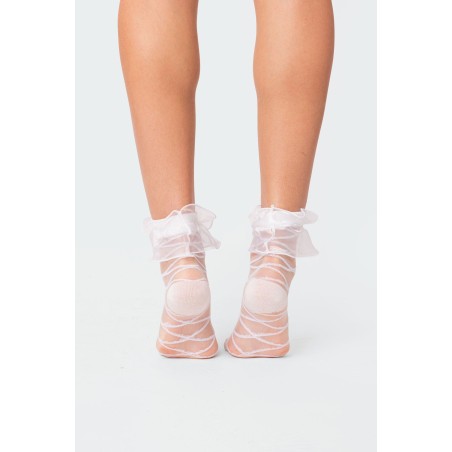 Value Edition Ruffle Sheer Mesh Socks New Stock