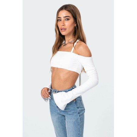 Value Edition Aliyah Off Shoulder Crop Top Immediate Availability