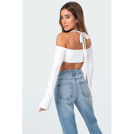 Value Edition Aliyah Off Shoulder Crop Top Immediate Availability