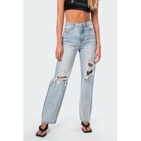 Value Edition Wide Or Die Ripped Jeans