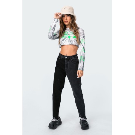 Value Edition Fly Teddy Tie-Dye Crop Top Hot New Item