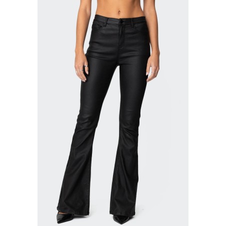 Value Edition Luna Faux Leather Flare Jeans Ready for Shipment