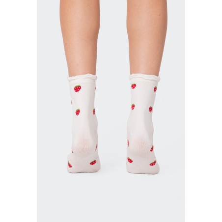 Value Edition Strawberry Frill Socks Available for Immediate Shipping