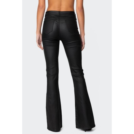 Value Edition Luna Faux Leather Flare Jeans Ready for Shipment