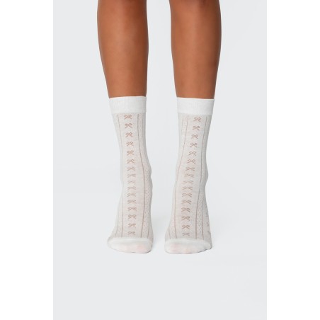 Value Edition Bow Pointelle Socks Immediate Availability