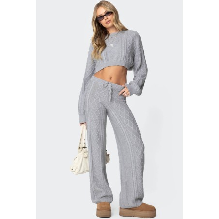 Value Edition Kasey Cable Knit Pants New Collection