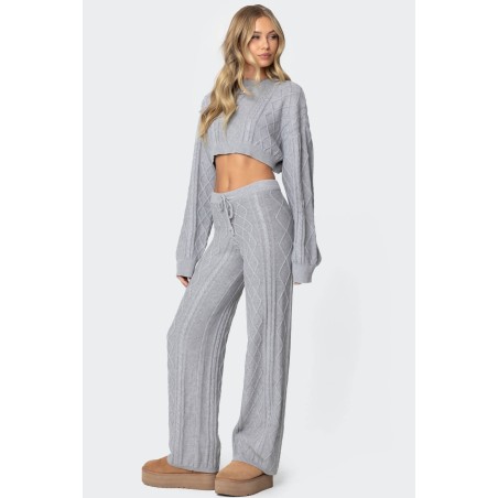 Value Edition Kasey Cable Knit Pants New Collection