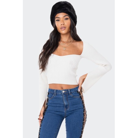 Value Edition Robbie Sweetheart Knitted Top Just In