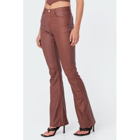 Value Edition Luna Faux Leather Flare Jeans On Hand Now