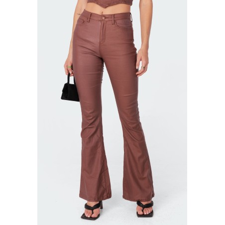 Value Edition Luna Faux Leather Flare Jeans On Hand Now