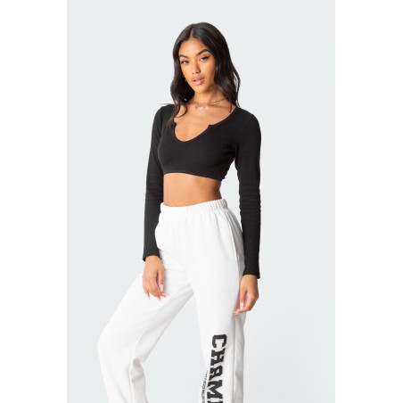 Value Edition Romance Ribbed Crop Top Just Launched