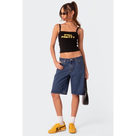 Value Edition Oversized Low Rise Denim Bermuda Shorts Limited Stock