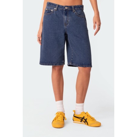 Value Edition Oversized Low Rise Denim Bermuda Shorts Limited Stock