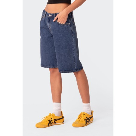 Value Edition Oversized Low Rise Denim Bermuda Shorts Limited Stock