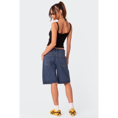 Value Edition Oversized Low Rise Denim Bermuda Shorts Limited Stock