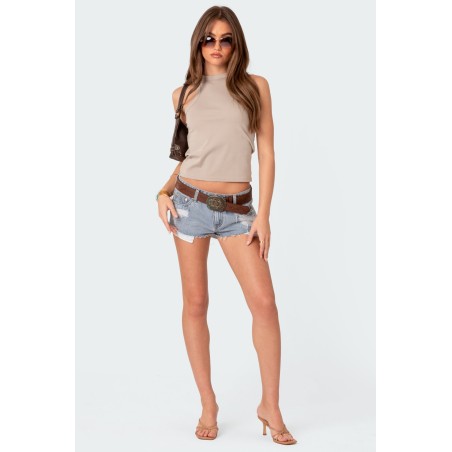 Value Edition Devin Low Rise Micro Denim Shorts On Hand Now