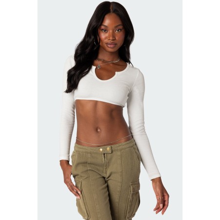 Value Edition Romance Ribbed Crop Top