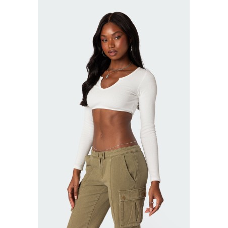 Value Edition Romance Ribbed Crop Top