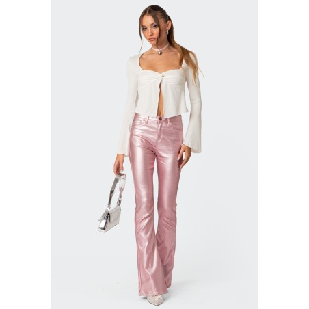 Value Edition Luna Faux Leather Flare Jeans Immediate Availability