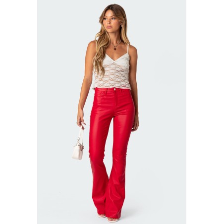 Value Edition Luna Faux Leather Flare Jeans Just Launched