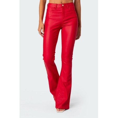 Value Edition Luna Faux Leather Flare Jeans Just Launched