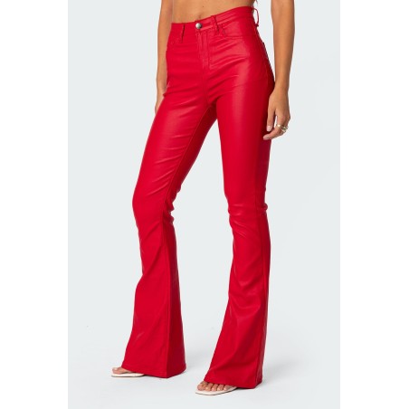 Value Edition Luna Faux Leather Flare Jeans Just Launched