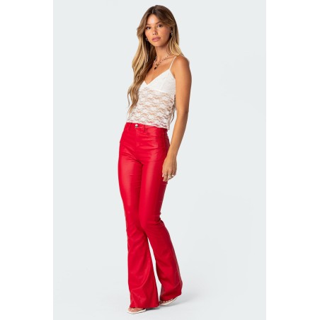 Value Edition Luna Faux Leather Flare Jeans Just Launched